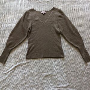 Philosophy XL Wool Blend Knit Sweater Balloon Sleeves Flattering Soft Cozy Warm